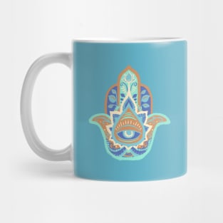 Hamsa Hand - Aquamarine(March) Mug